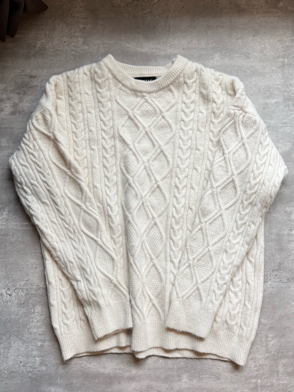 Classic Cream Cable Knit Women’s Sweater